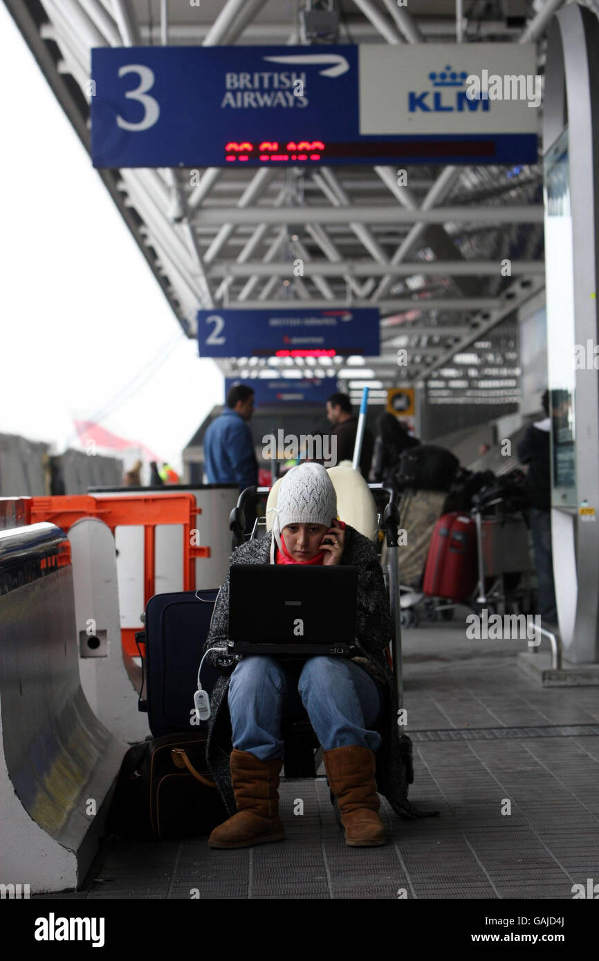 Baggage problems at Heathrow Stock Photo Alamy