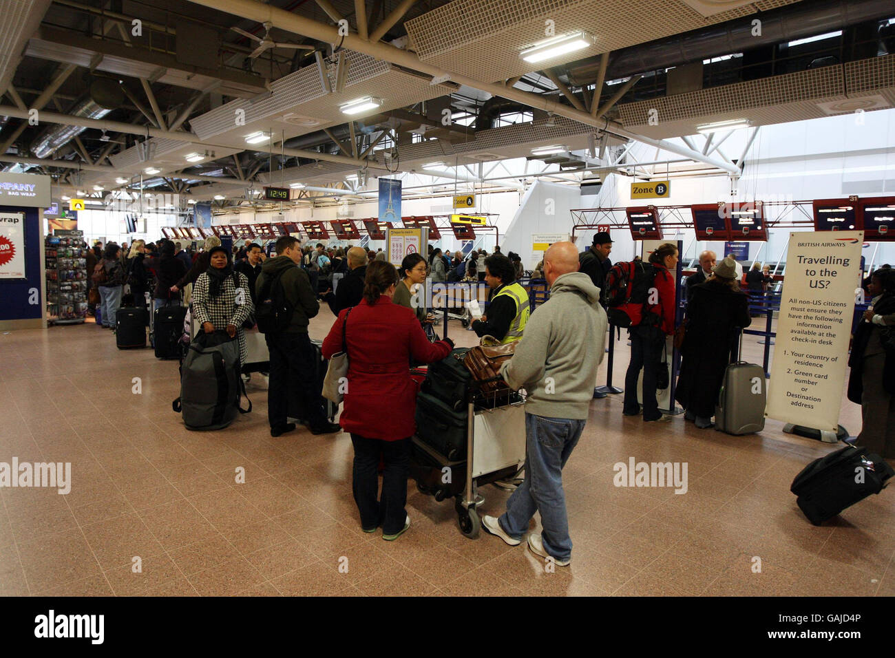 Baggage problems at Heathrow Stock Photo Alamy