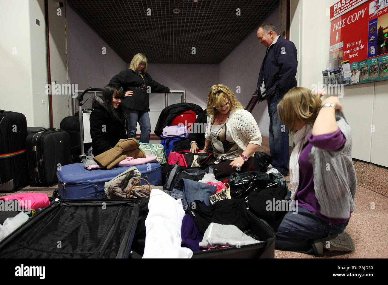 Baggage problems at Heathrow Stock Photo Alamy