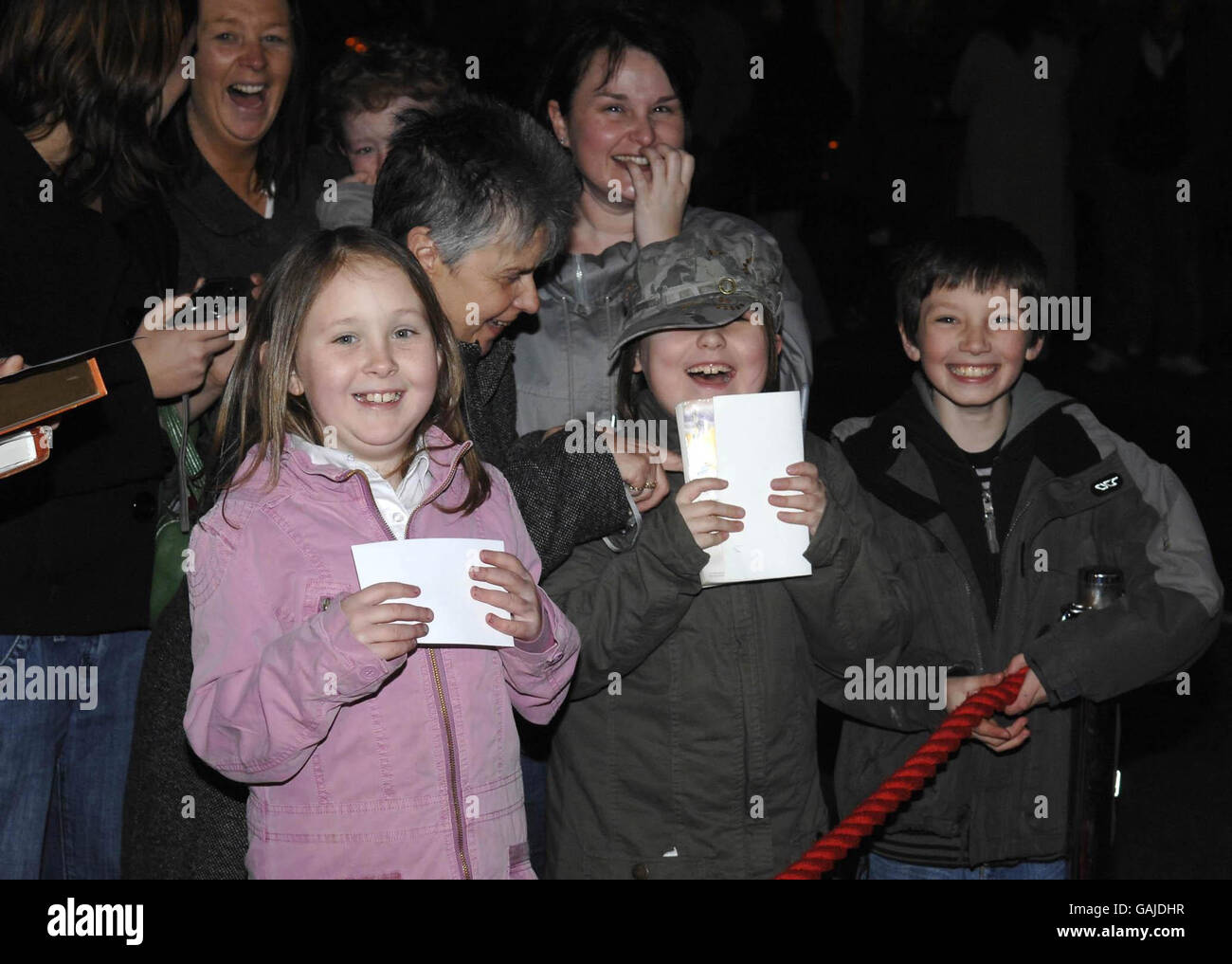 World Premiere and final curtain for smallest cinema - Swansea Stock Photo