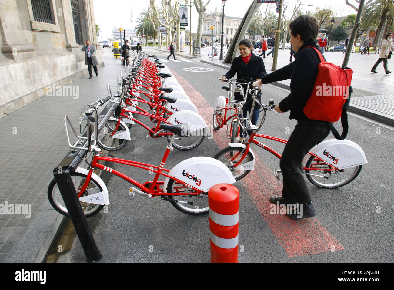 Bicing Feature - Barcelona Stock Photo
