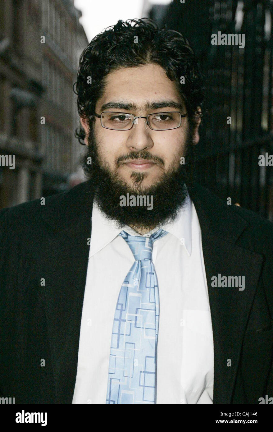 Awaad Iqbal, 20, leaves the High Court, London after being cleared of charges relating to terrorism. Stock Photo
