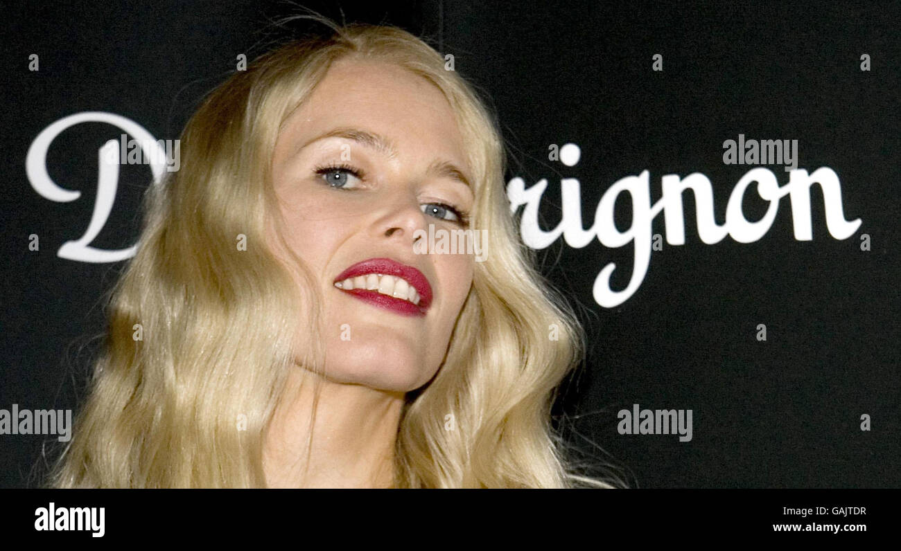 Claudia Schiffer arrives for the launch of Dom Perignon OEnotheque vintage 1995 at The Landau in London. Stock Photo