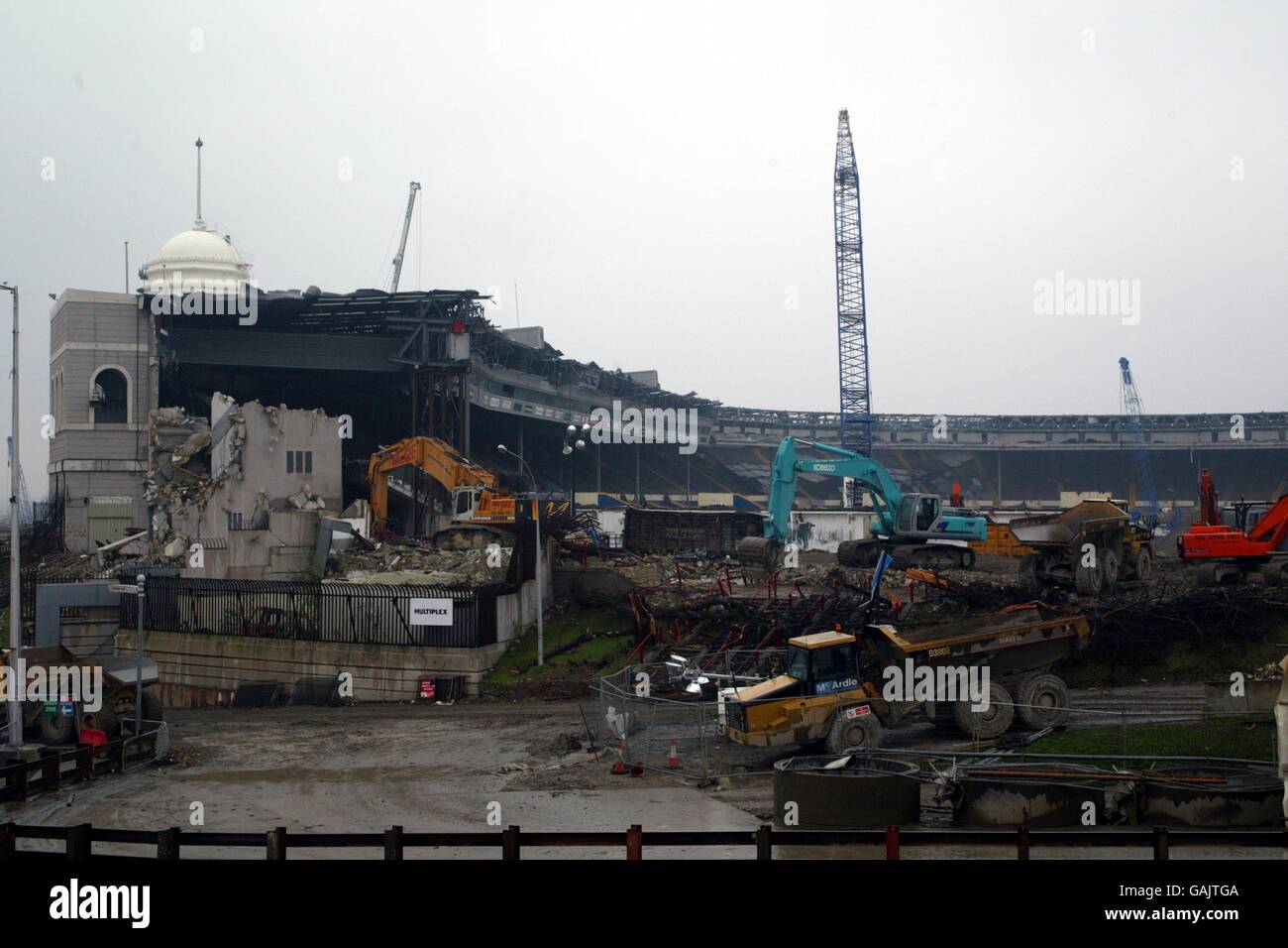 Demolition Of Wembley Stadium High Resolution Stock Photography and