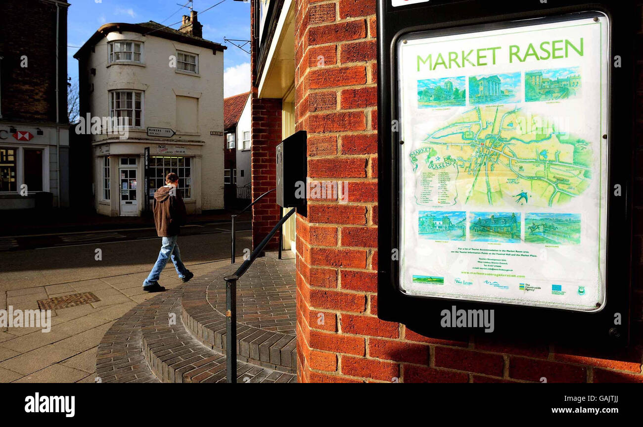 Market Rasen, Lincolnshire, near the epicentre of the earthquake Stock