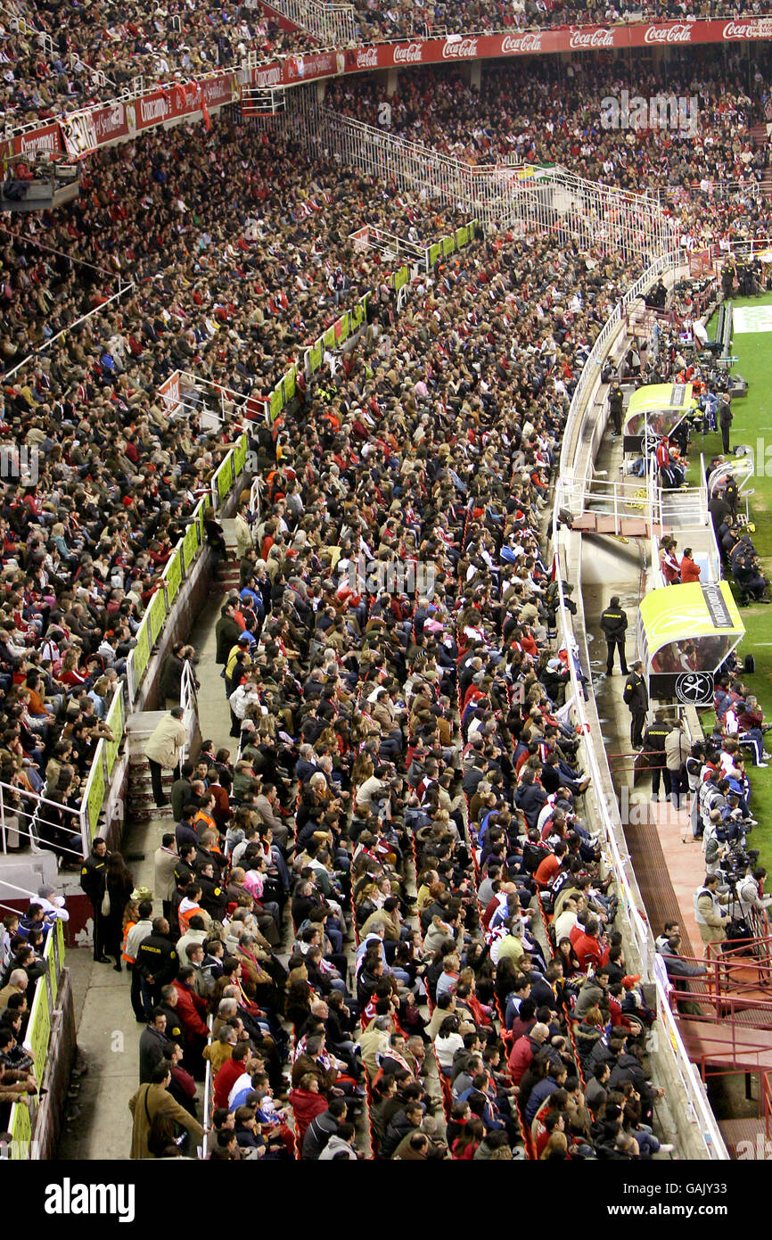 Soccer - Spanish Primera League - Sevilla FC v Real Betis - Estadio Ramon Sanchez Pizjuan. Sevilla Fan's in the stands Stock Photo