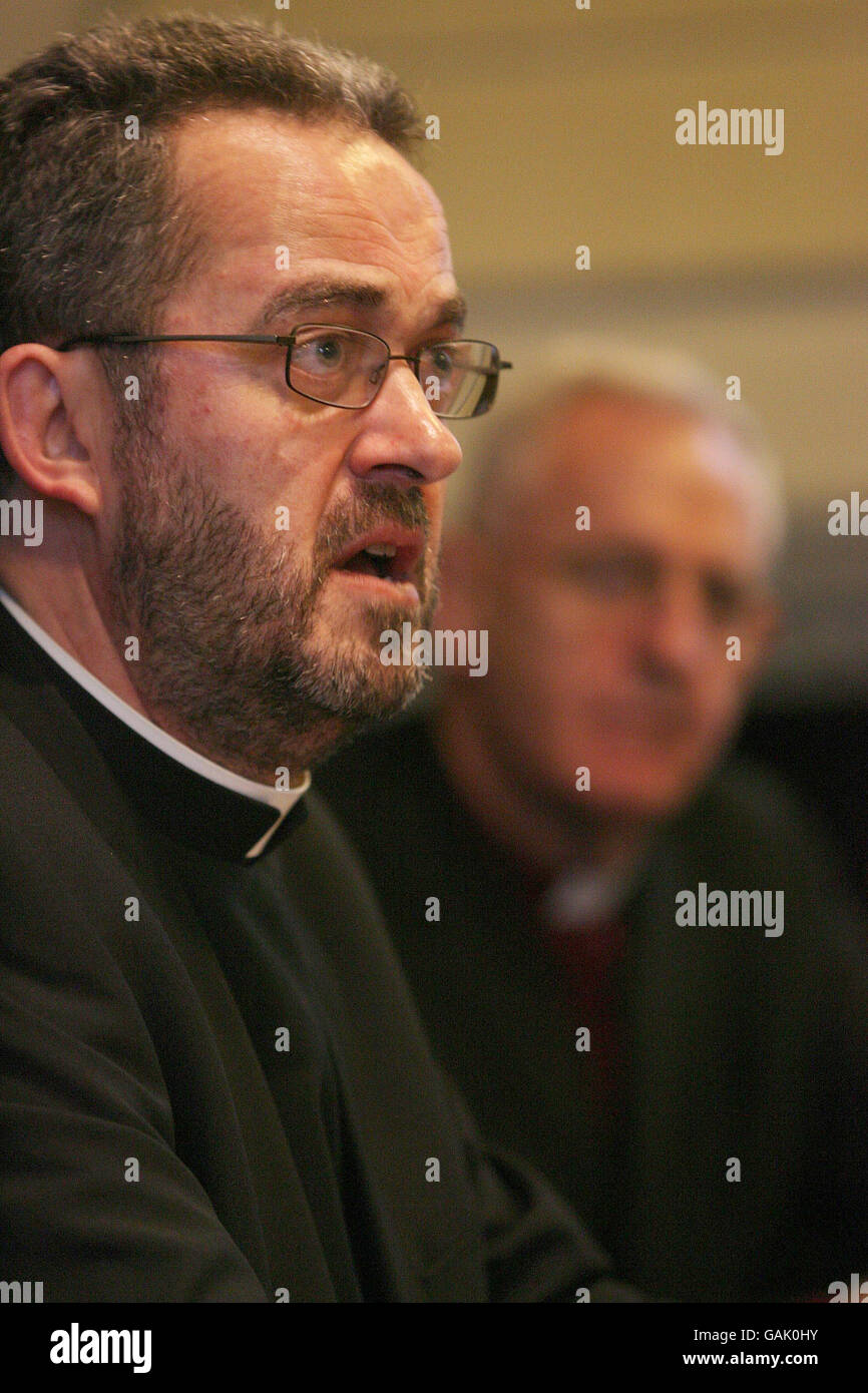 Archdeacon of Ferns the Venerable Dermot Dunne at Christ Church Cathedral, Dublin after being appointed dean of Dublin's historic Christ Church Cathedral. Stock Photo