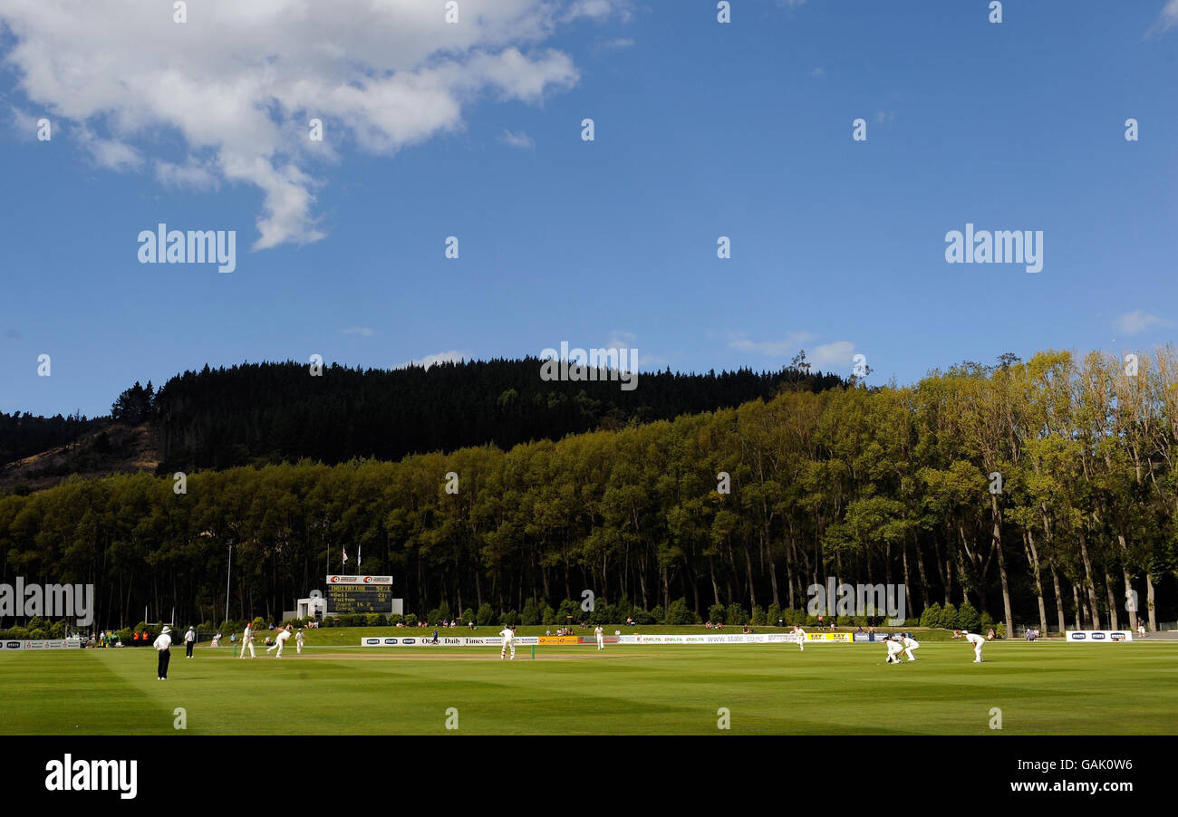 Cricket - New Zealand Invitational XI v England - Day Two - Otago University Stock Photo