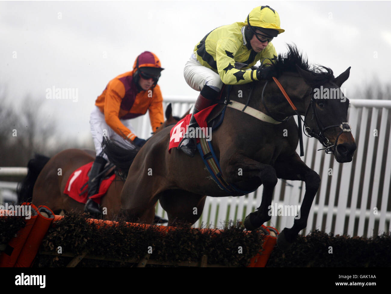 Horse Racing Doncaster Racecourse Stock Photo Alamy