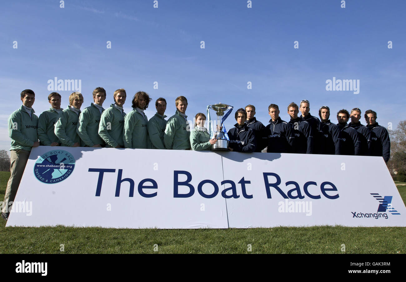 Rowing Boat Race Crew Announcement Battersea Park Stock Photo Alamy