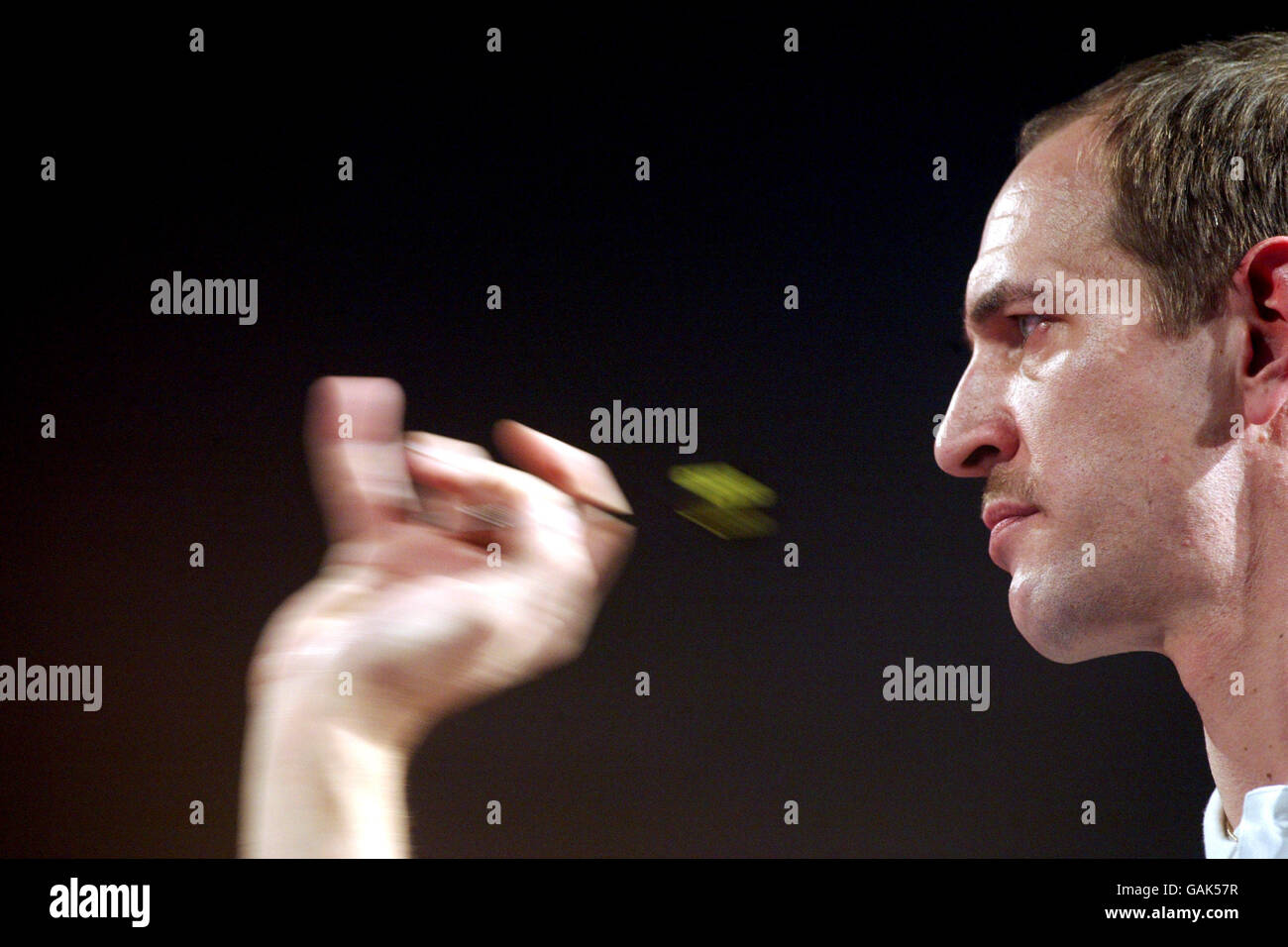 Darts Ladbrokes World Championship 2003 Quarter Finals. Roland Scholten in action against