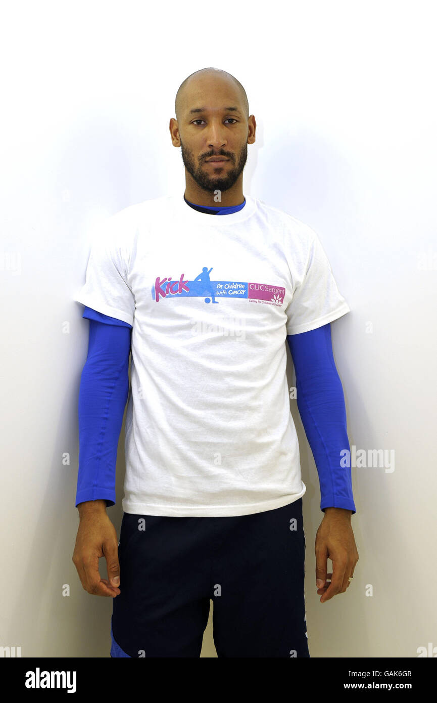Chelsea's Nicolas Anelka supporting CLIC Sargent. Stock Photo
