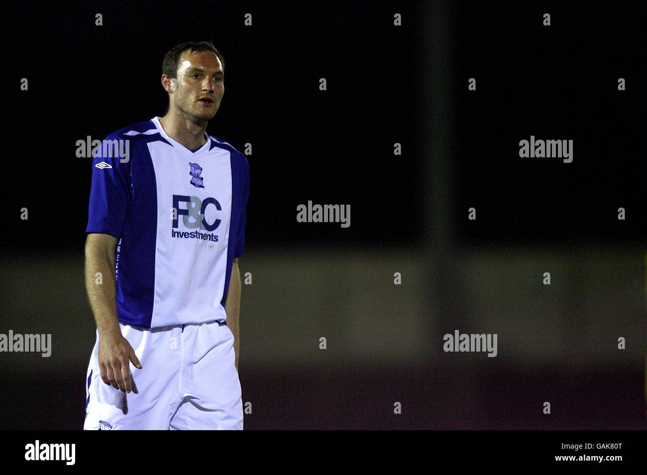 Birmingham City's Martin Taylor makes his return for the reserves after his 3 game ban for his challenge on Arsenal's Da Silva Eduardo Stock Photo