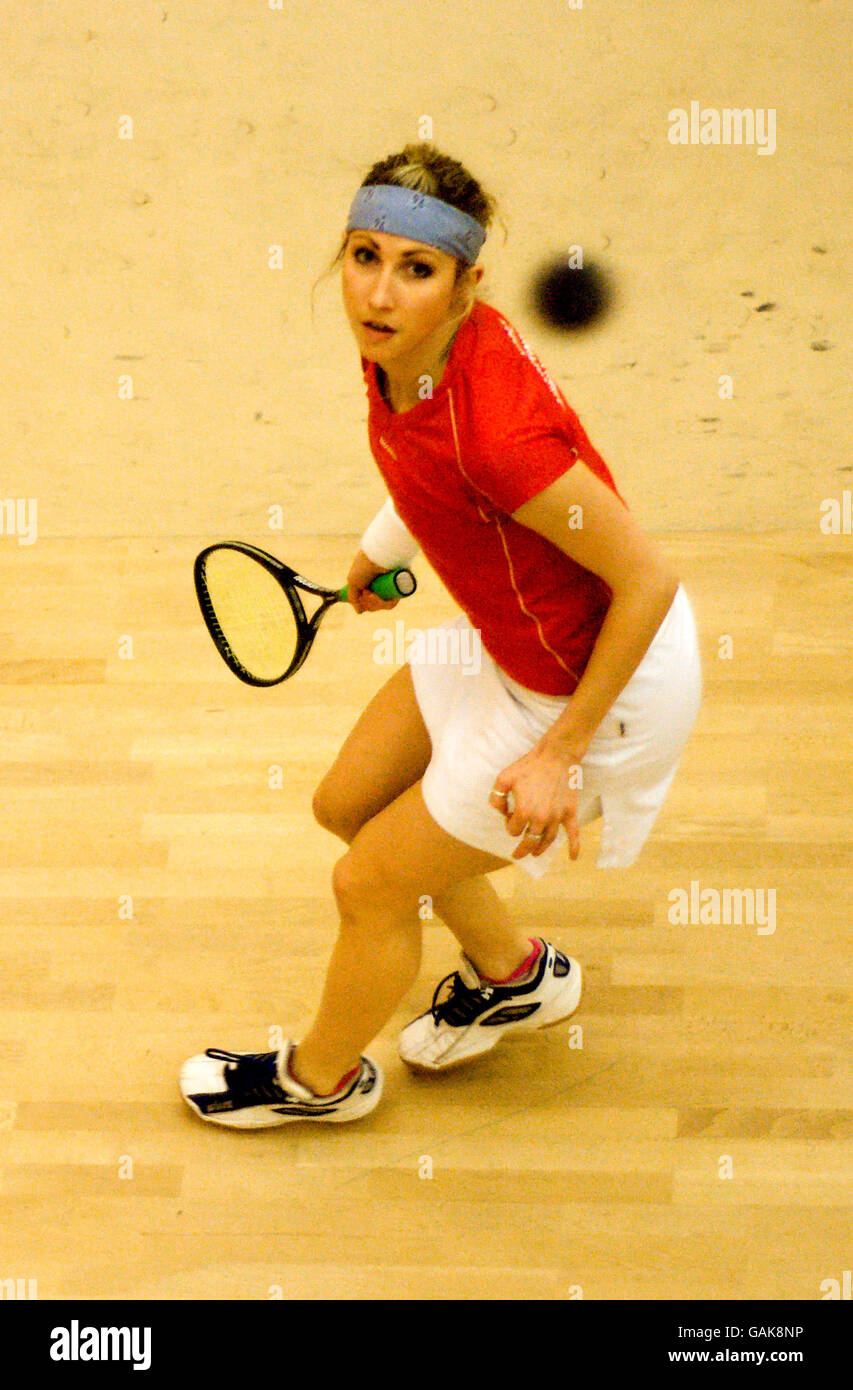Squash - Premier Squash League - Nottingham v Birmingham University - Nottingham Squash Rackets Club Stock Photo