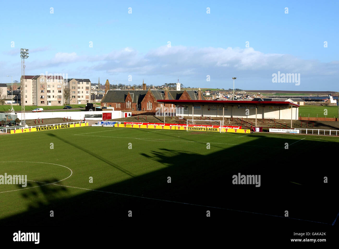 Arbroaths stadium gayfield park before the game against rangers hires