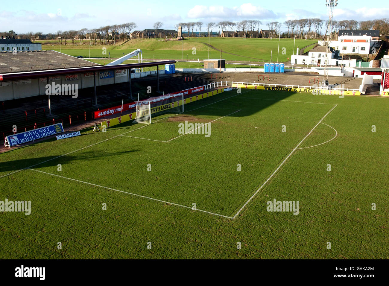 Arbroaths stadium gayfield park before the game against rangers hires