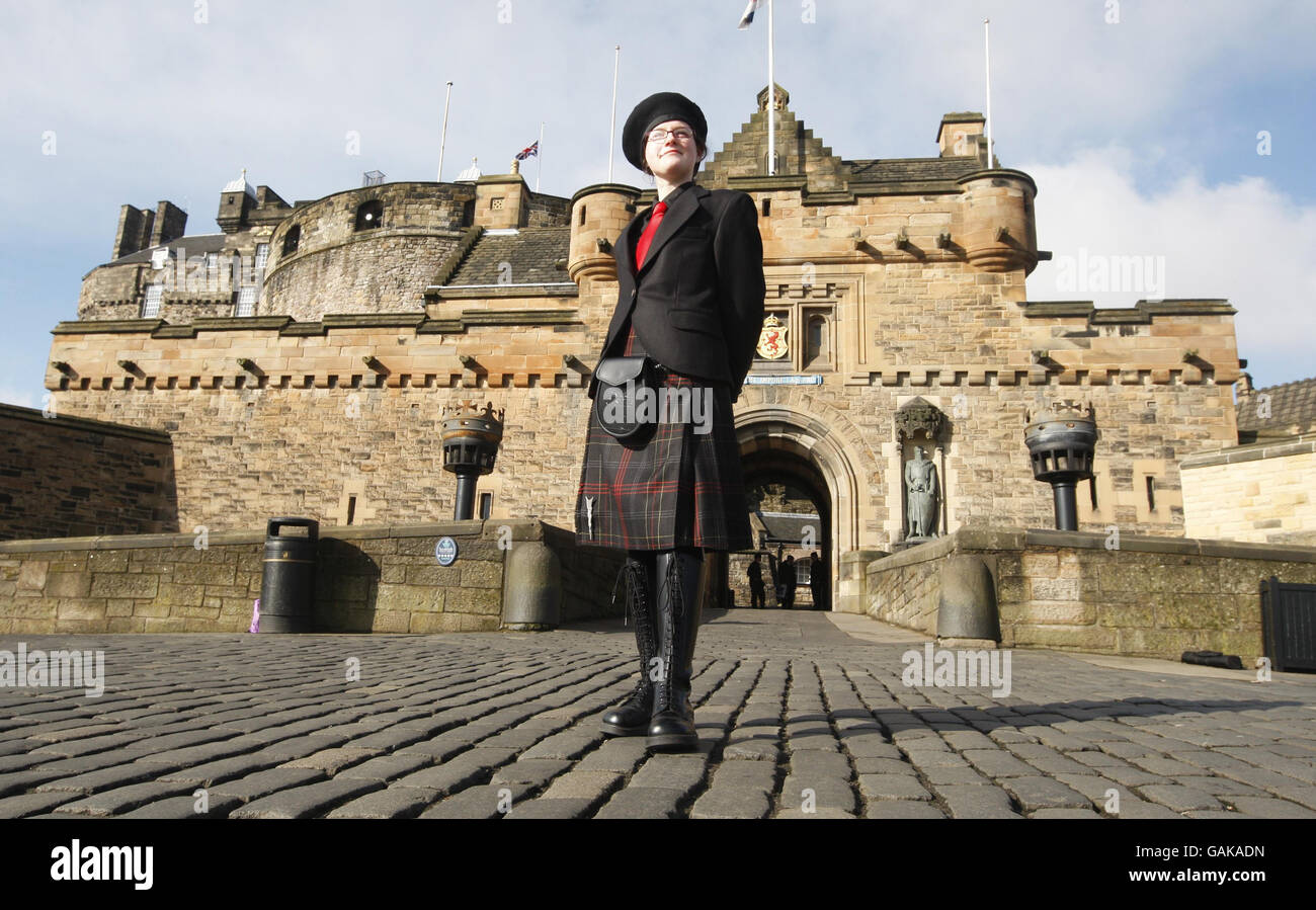 Edinburgh Castle unveils new staff uniform Stock Photo Alamy