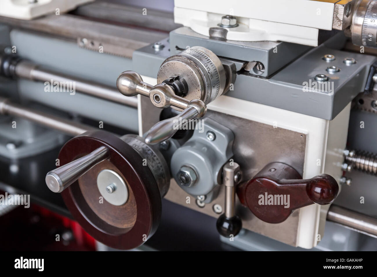 Metal lathe machinery tool equipment in Stock Photo Alamy