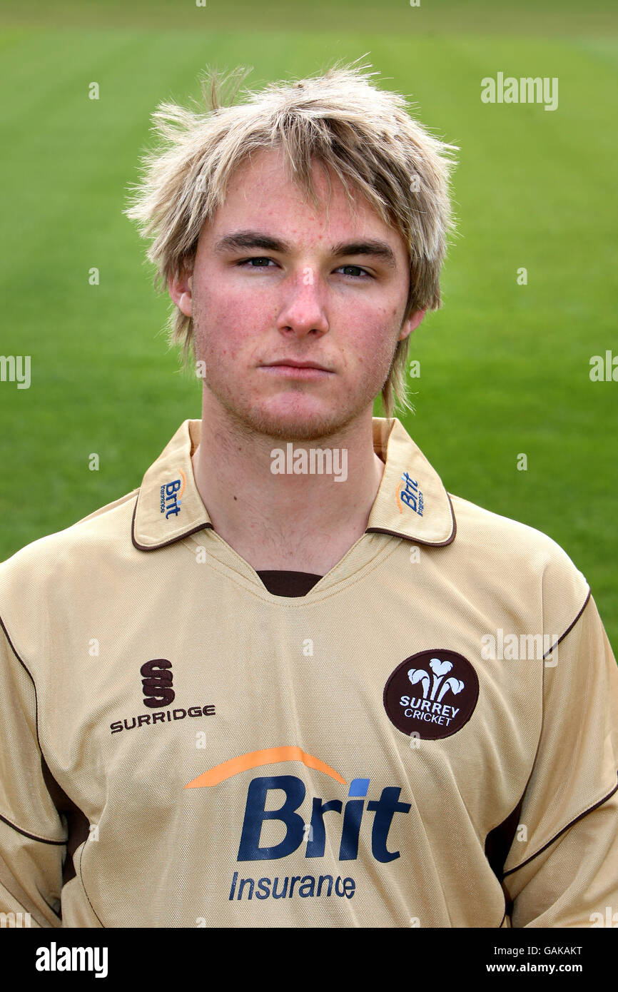Cricket - Surrey County Cricket Club - Photocall 2008 - The Brit Oval. Laurie Evans, Surrey Stock Photo