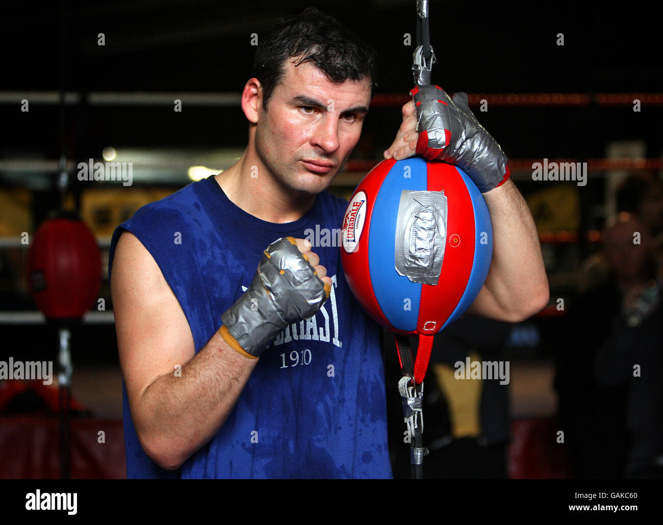 Boxing Joe Calzaghe Open Workout Abercarn Stock Photo Alamy