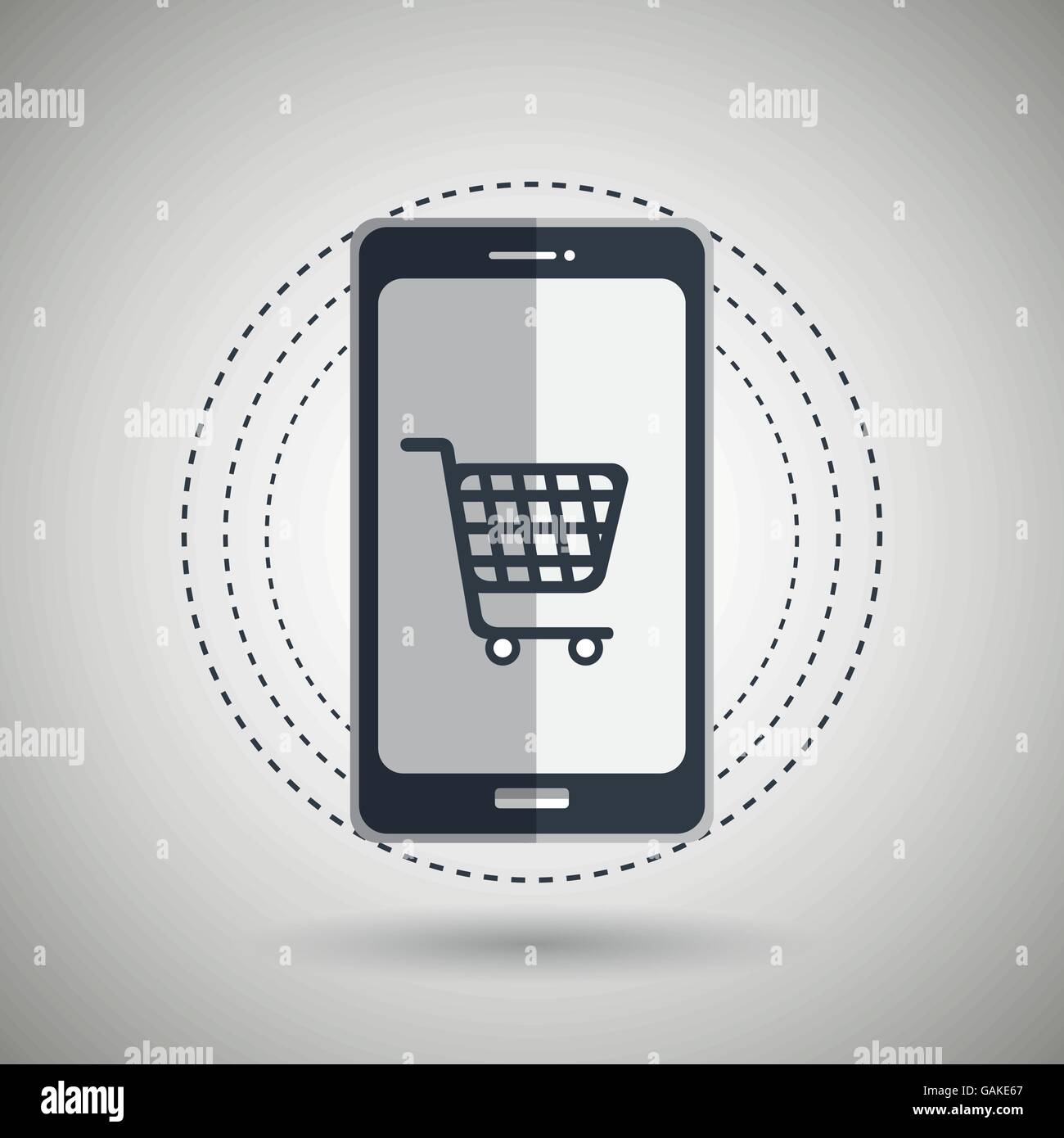 e-commerce from smartphone isolated icon design Stock Vector Image ...