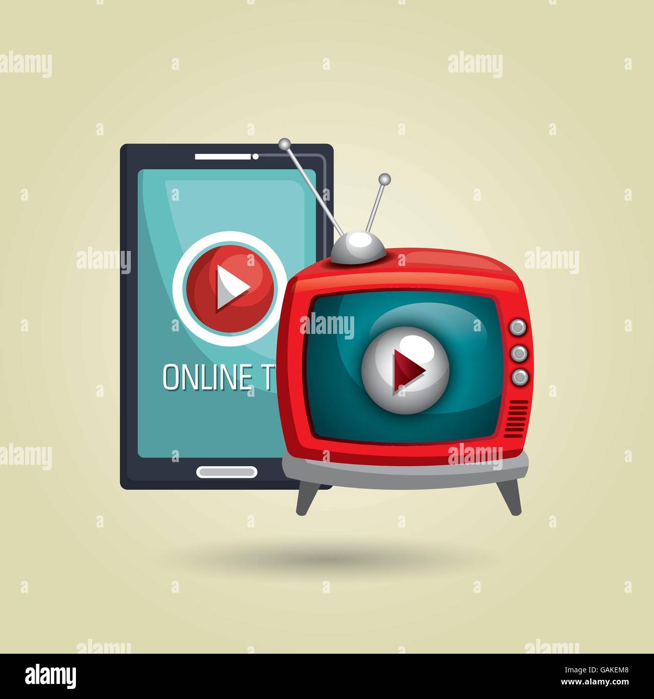 online tv isolated icon design Stock Vector Image & Art - Alamy