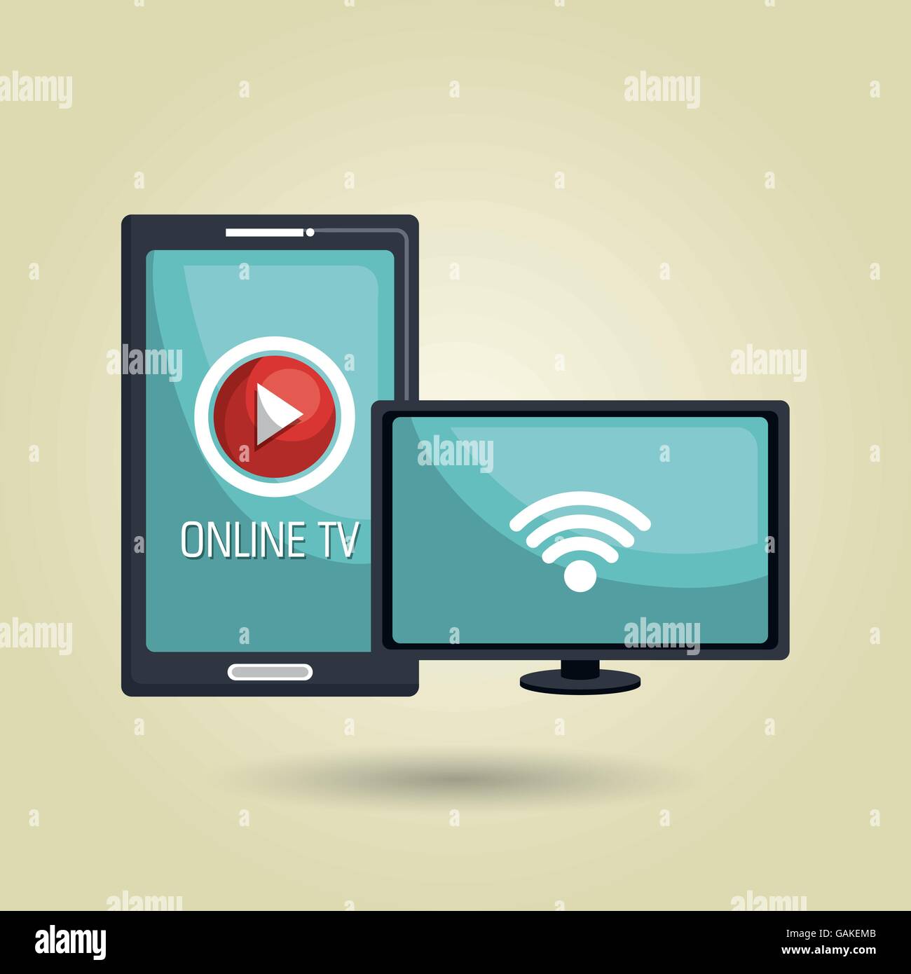 online tv isolated icon design Stock Vector Image & Art - Alamy