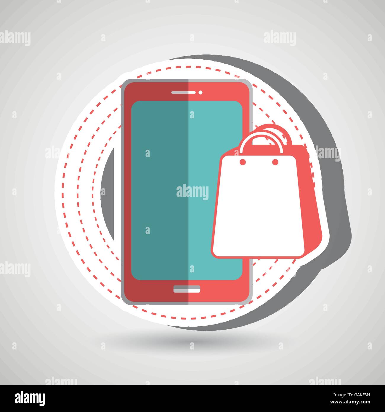 e-commerce from smartphone isolated icon design Stock Vector Image ...