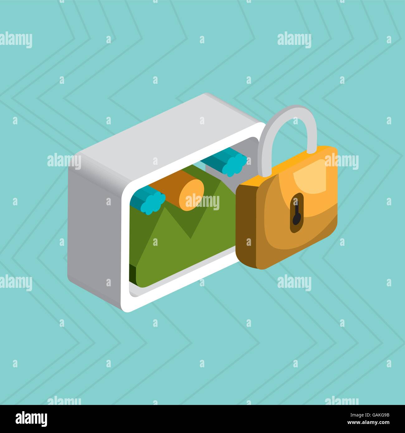 padlock with picture isolated icon design Stock Vector Image & Art - Alamy
