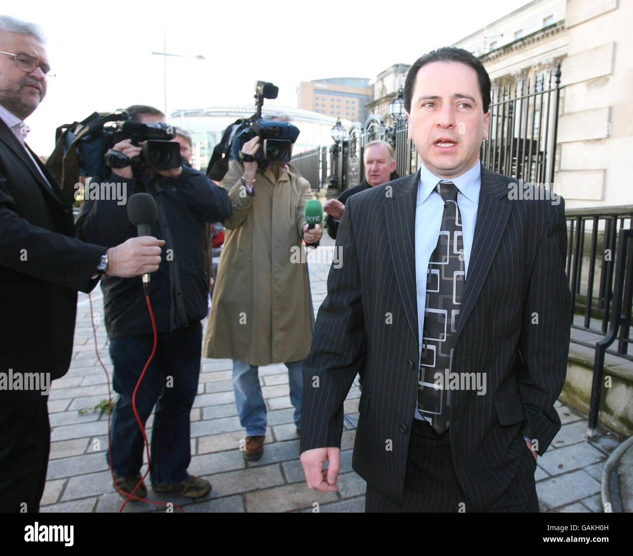 Restaurateur Cieran Converey leaves Belfast High Court. A daily newspaper today won a landmark appeal which overturned the awarding of 25,000 to the Belfast restaurateur over a critical review. Stock Photo