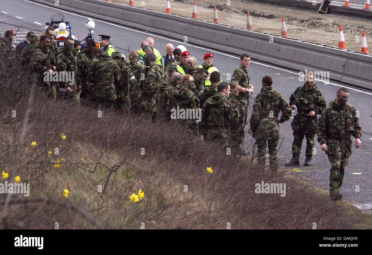 Military accident Stock Photo