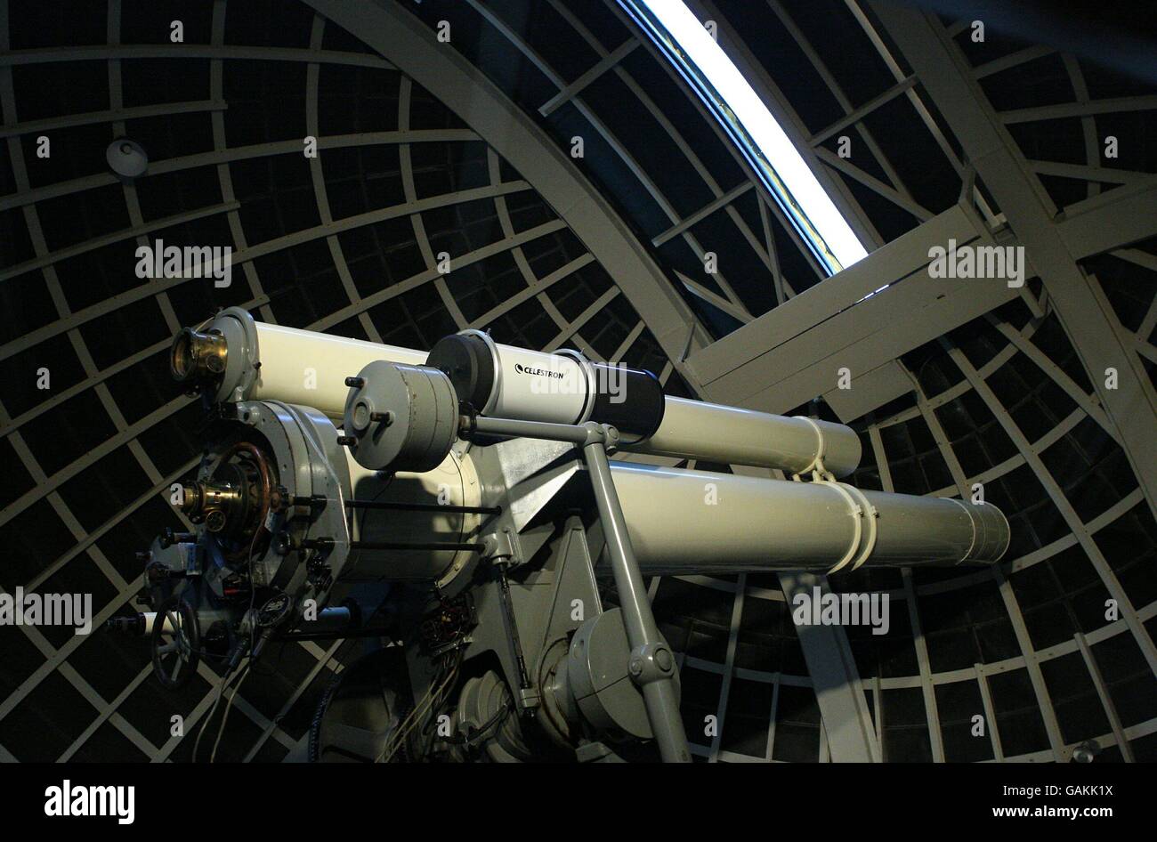 General view of the Zeiss 12 Inch Refracting Telescope at the Griffith  Observatory in Los Angeles Stock Photo - Alamy