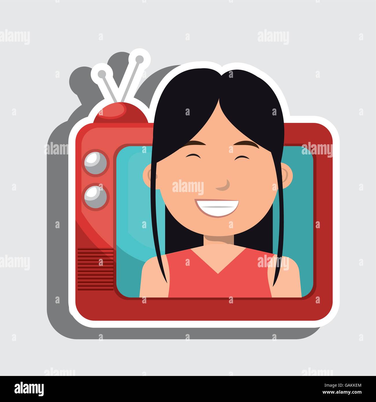 person within TV isolated icon design Stock Vector Image & Art - Alamy