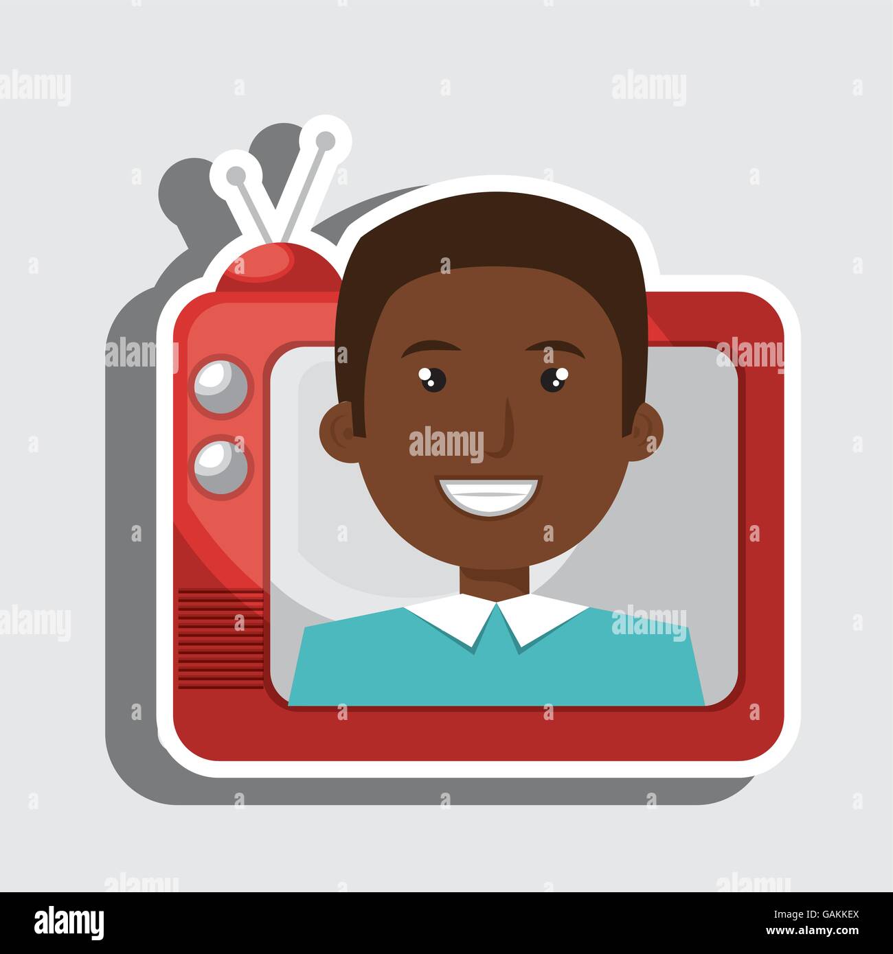 person within TV isolated icon design Stock Vector Image & Art - Alamy