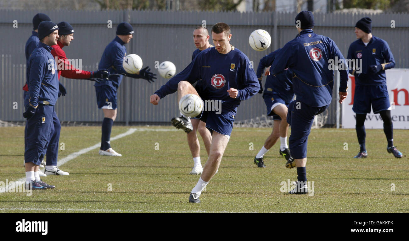 Scotland's Steven McManus during a training session at Strathclyde Homes Stadium, Dumbarton. Stock Photo