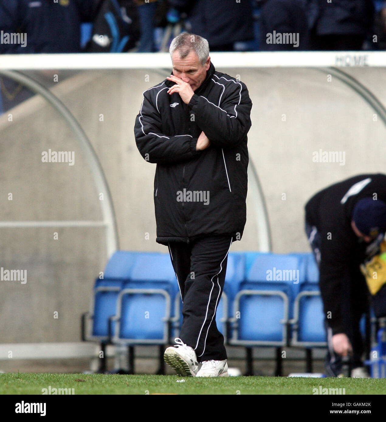 Stevenage Borough's Manager Peter Taylor shows his disappiontment after