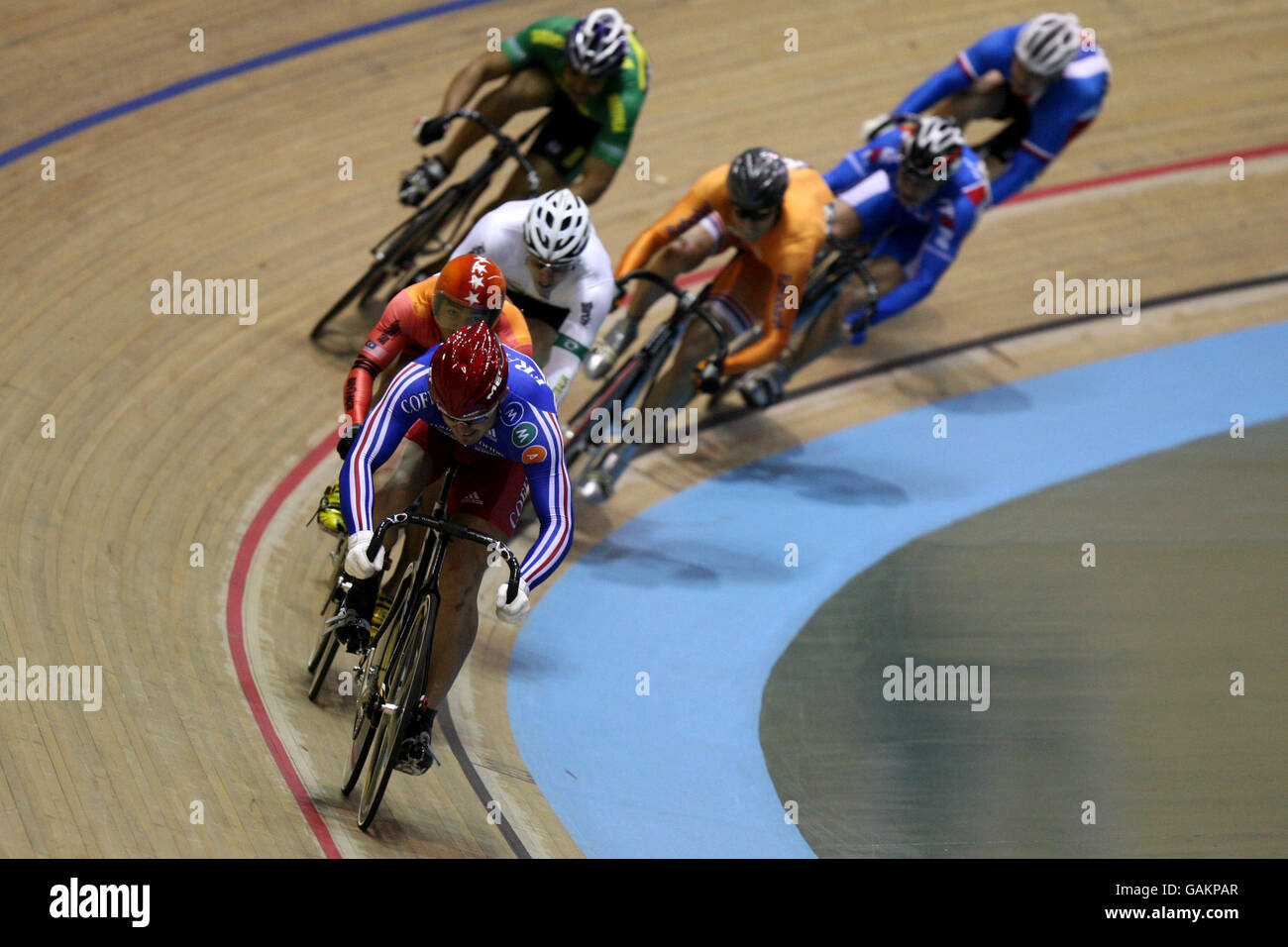 Cycling UCI Track World Championships Manchester Velodrome. Action