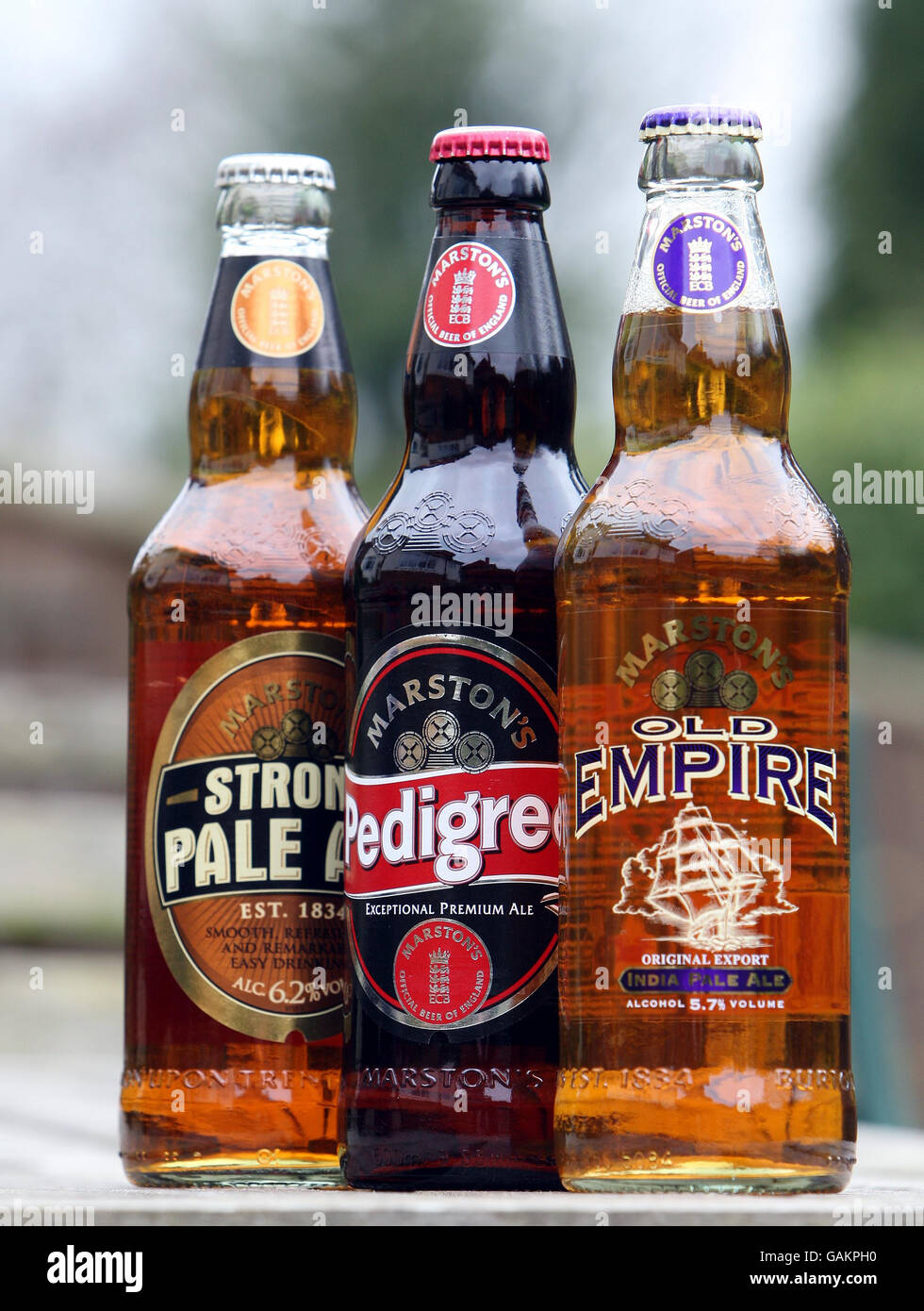 Marston's products from their Park Brewery, Wolverhampton. Stock Photo