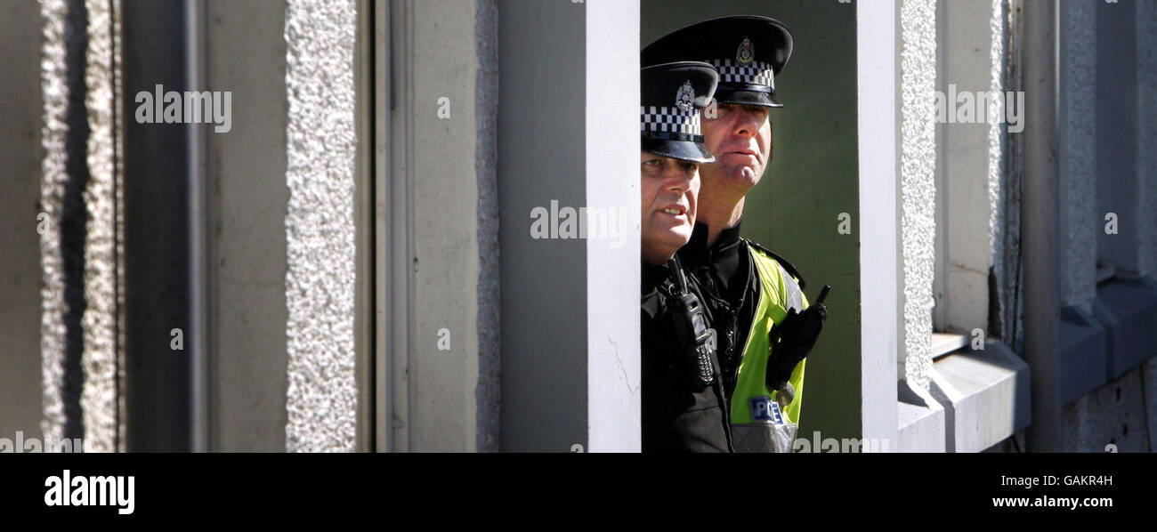 The scene on Southesk Street in Brechin, which is believed to be the