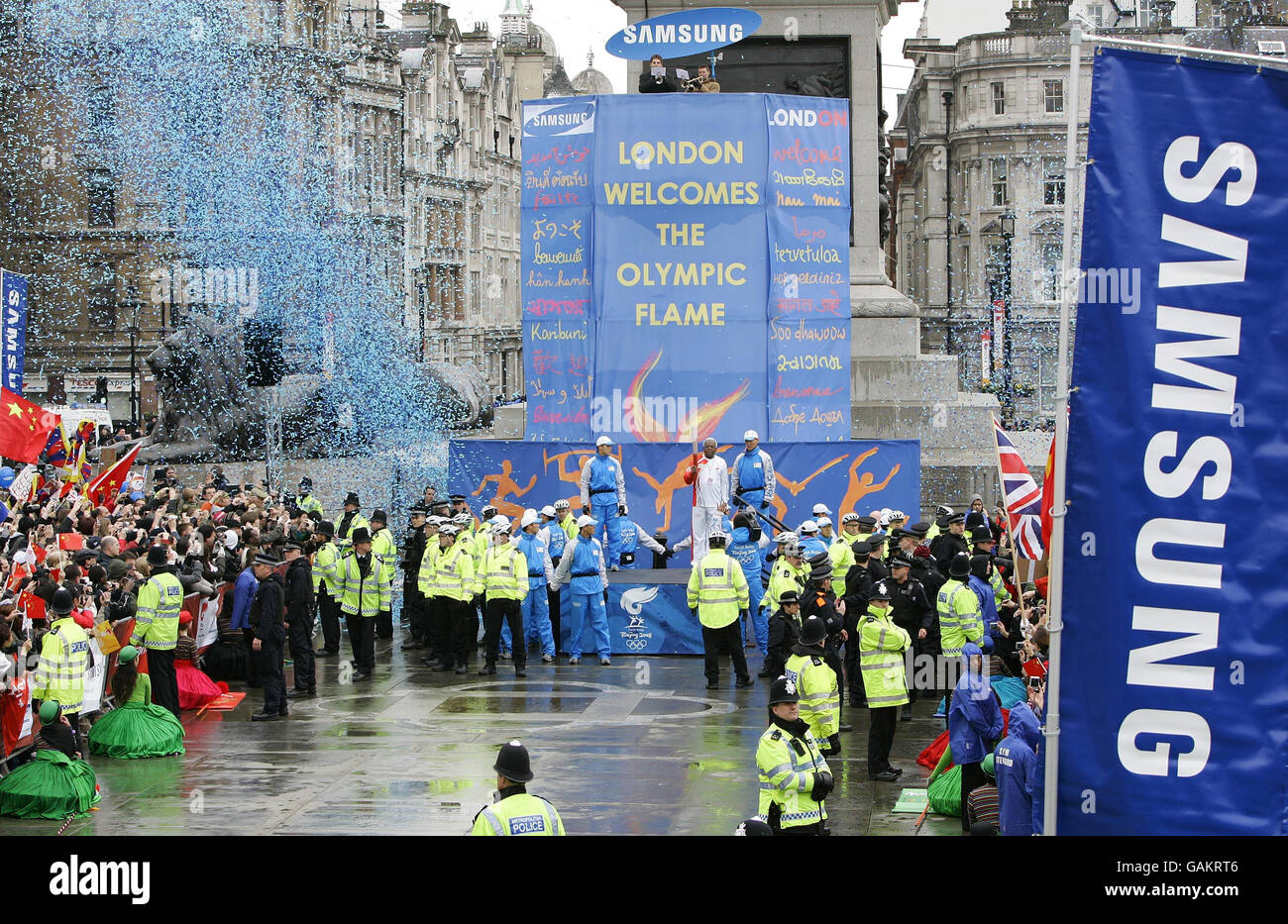 Beijing Olympics Torch Relay London Stock Photo Alamy
