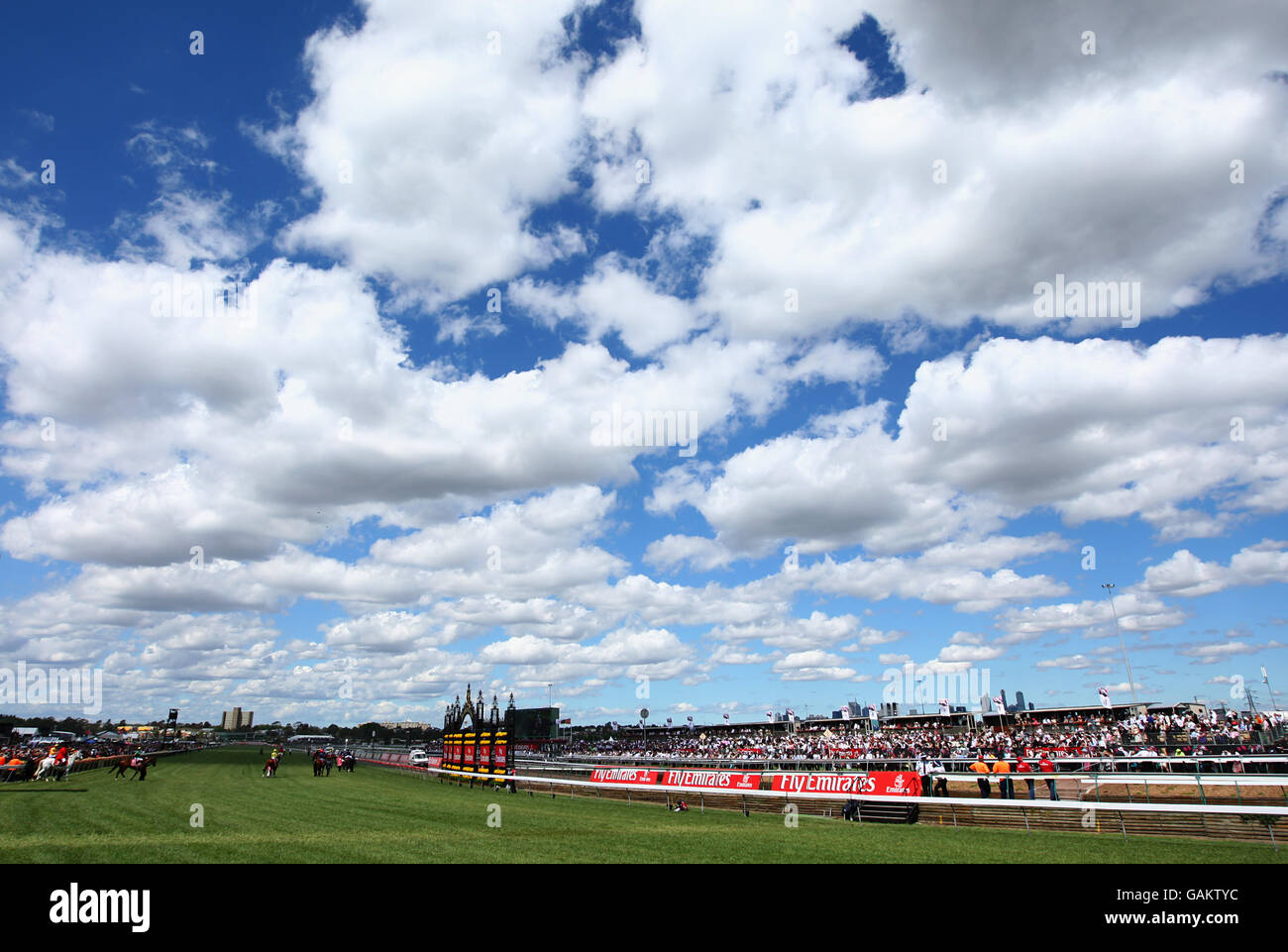 General view of Flemington Racecourse during the Melbourne Cup Carnival meeting in Melbourne