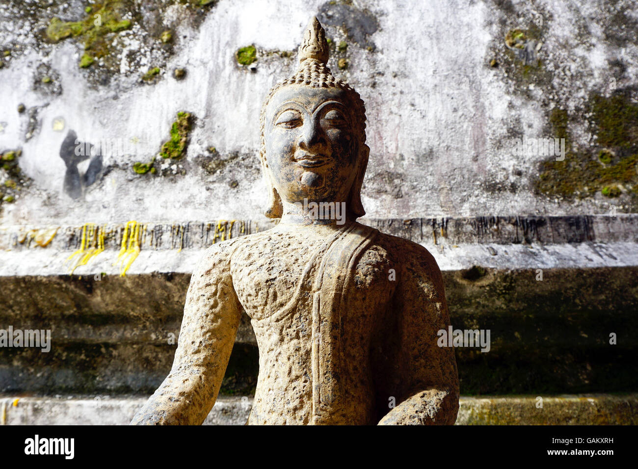 Buddha statue vintage horizontal, Thailand Stock Photo