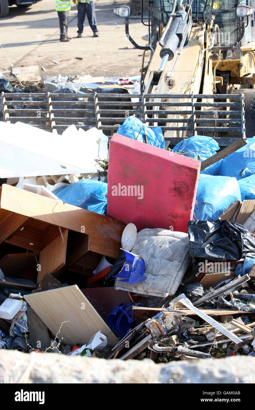 Generic picture of everyday rubbish and a storage depot in Feltham