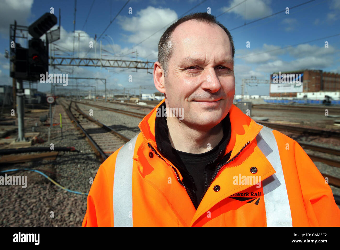 Network Rail CEO Iain Coucher during a visit to Rugby station as