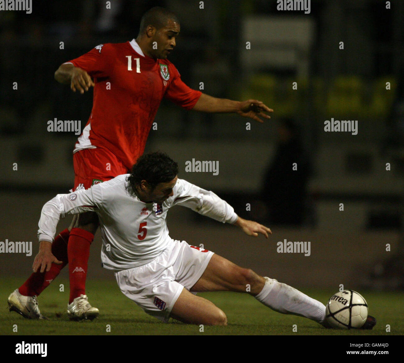 Soccer - International - Luxembourg v Wales - Stade Josy Barthel Stock Photo