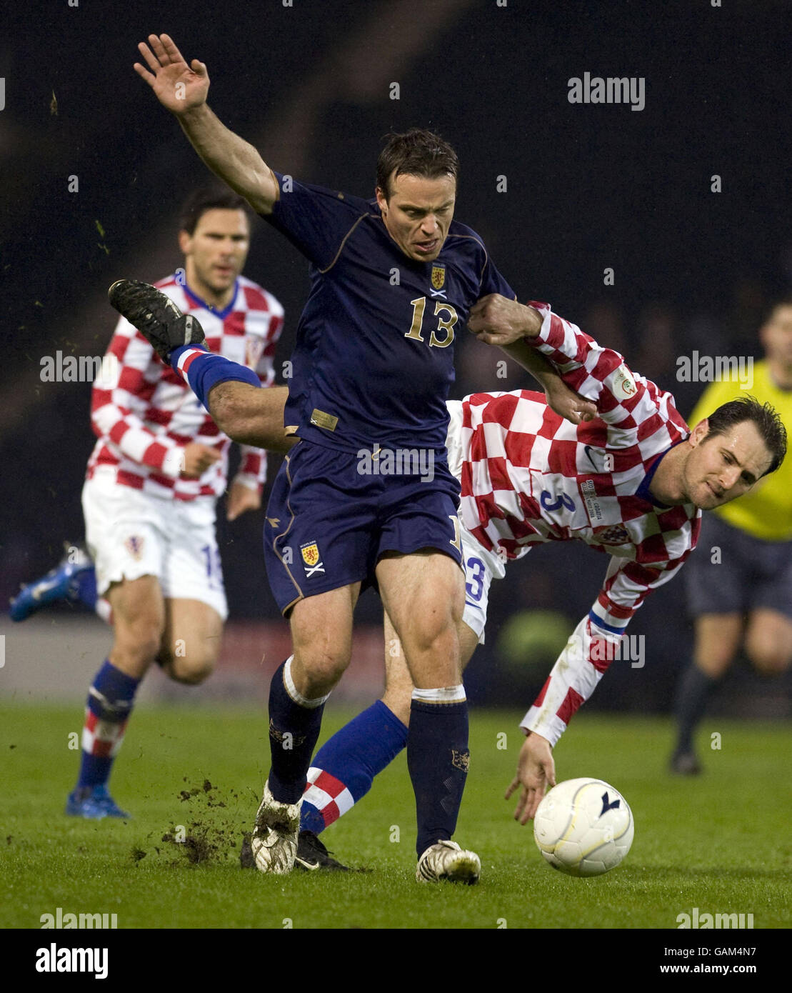 Scotland's Gavin Rae battles with Croatia's Josip Simunic during the ...