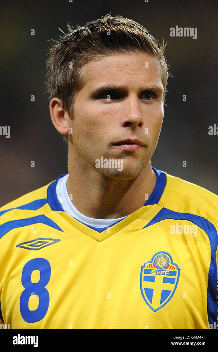 Soccer - International Friendly - Sweden v Brazil - Emirates Stadium. Anders Svensson, Sweden Stock Photo