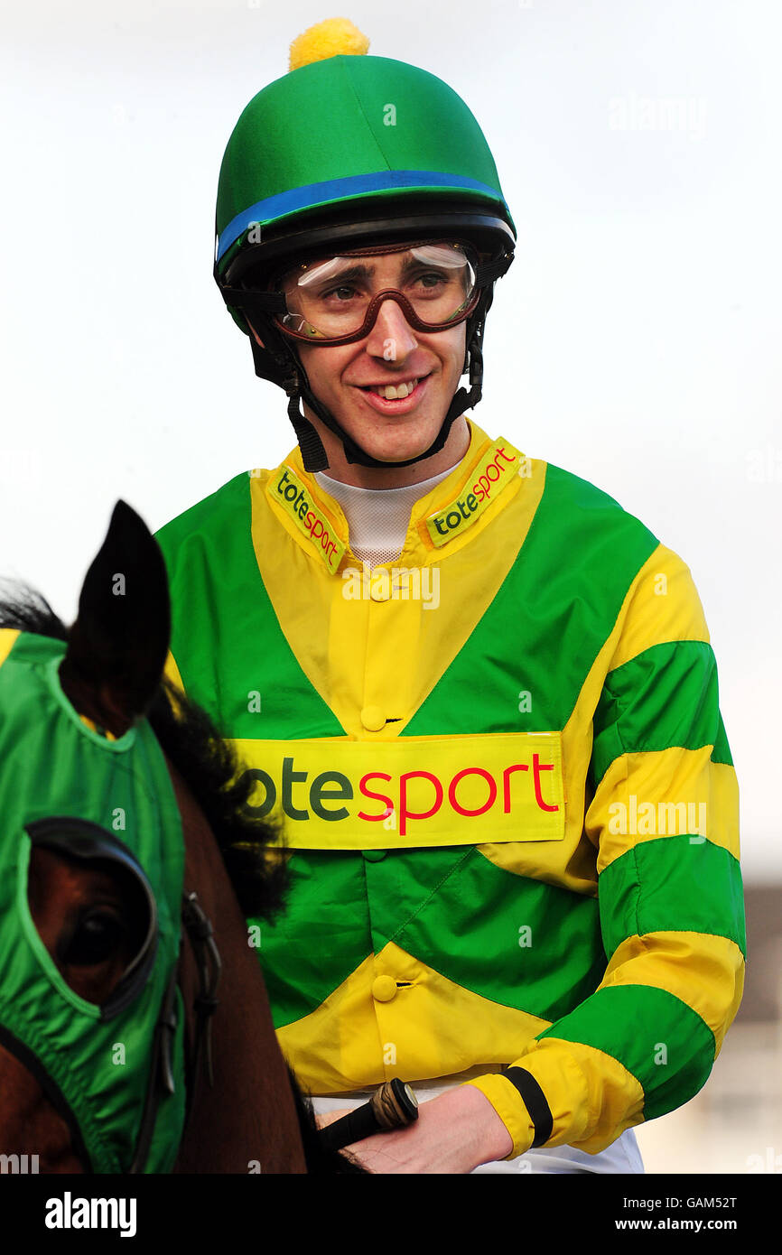 Jockey baker at doncaster racecourse hires stock photography