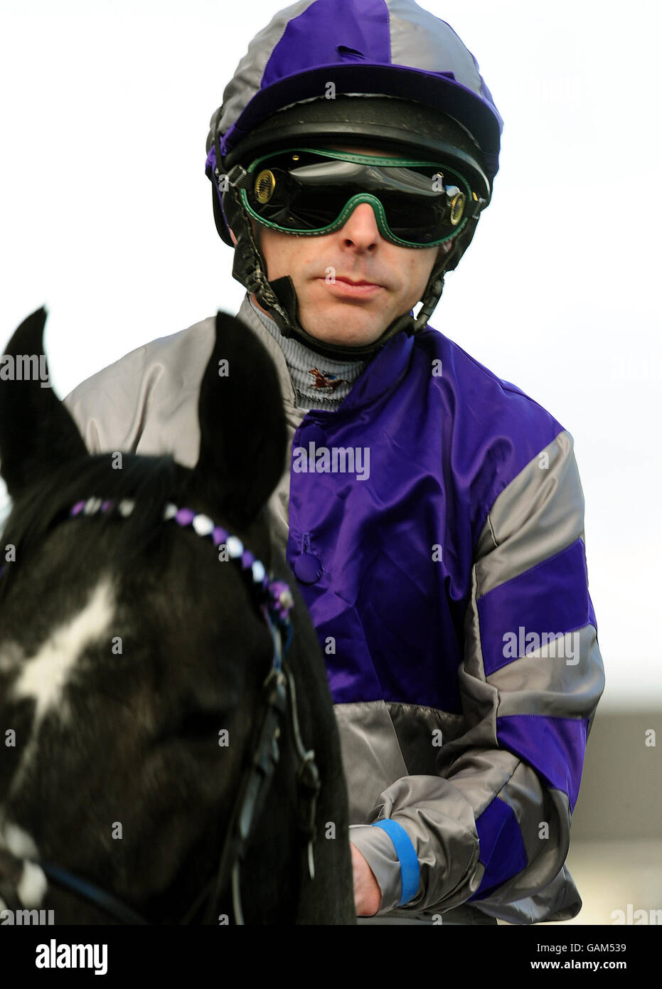 Jockey mickey fenton at doncaster racecourse hires stock photography