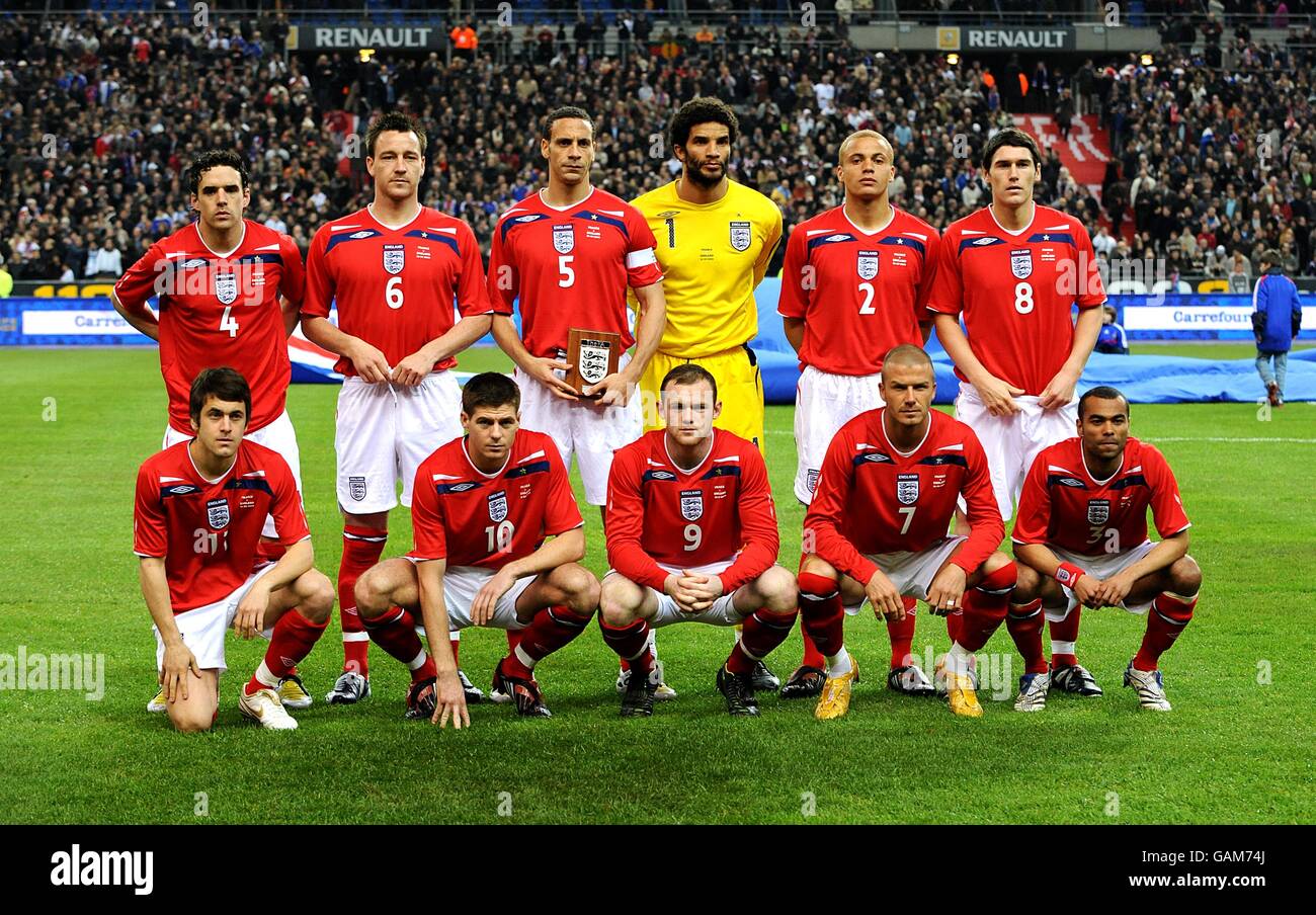 Soccer International Friendly France v England Stade de France. England team group Stock